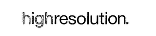 HIGHRESOLUTION. logo