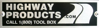 HIGHWAY PRODUCTS .COM CALL 1 (800) TOOL BOX logo