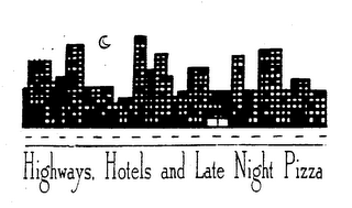 HIGHWAYS, HOTELS AND LATE NIGHT PIZZA logo