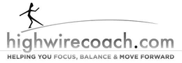 HIGHWIRECOACH.COM HELPING YOU FOCUS, BALANCE & MOVE FORWARD logo