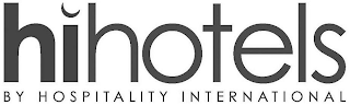 HIHOTELS BY HOSPITALITY INTERNATIONAL logo