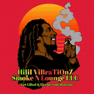 HIIII VIBRATIONZ SMOKE N LOUNGE LLC "GET LIFTED & ELEVATE YOUR HORIZON" logo