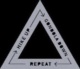 HIKE UP GONDOLA DOWN REPEAT logo