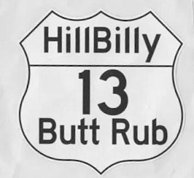 HILLBILLY 13 BUTT RUB logo