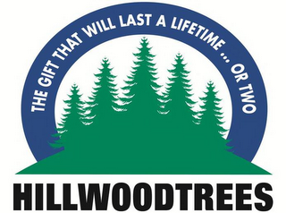 HILLWOODTREES THE GIFT THAT WILL LAST A LIFETIME ... OR TWO logo