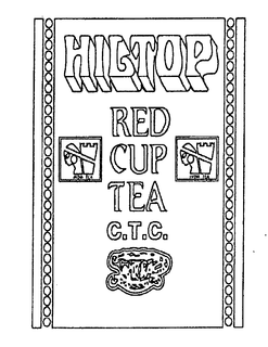 HILTOP RED CUP TEA INDIA TEA C.T.C. logo