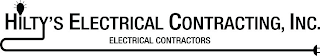 HILTY'S ELECTRICAL CONTRACTING, INC. ELECTRICAL CONTRACTORS logo