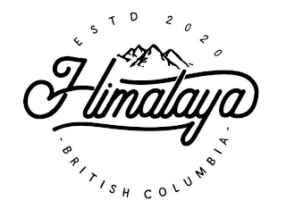 HIMALAYA BRITISH COLUMBIA ESTD 2020 logo