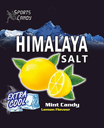 HIMALAYA SALT SPORTS CANDY EXTRA COOL MINT CANDY LEMON FLAVOUR logo