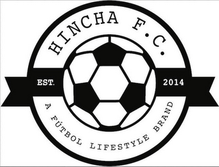 HINCHA F.C. A FUTBOL LIFESTYLE BRAND EST. 2014 logo