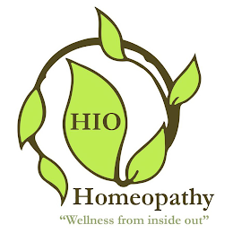HIO HOMEOPATHY "WELLNESS FROM INSIDE OUT" logo