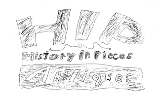 HIP HISTORY IN PIECES ANTIQUES logo