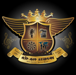 HIP-HOP ACADEMY (WHERE ASPIRING ARTISTS BEGIN), FOUNDED 2007, ESTABLISHED 2009, MUSIC, EDUCATION, UNITY, BUSINESS logo