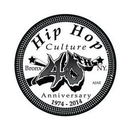 HIP HOP CULTURE 40TH ANNIVERSARY 1974-2014 AJAII logo