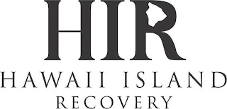 HIR HAWAII ISLAND RECOVERY logo