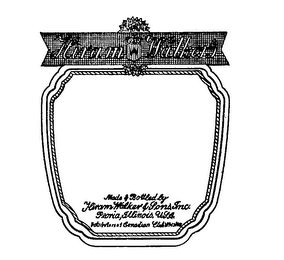 HIRAM WALKERS MADE & BOTTLED BY HIRAM WALKER & SONS, INC. DISTRIBUTORS OF CANADIAN CLUB WHISKEY PEORIA, ILLINOIS U.S.A. logo