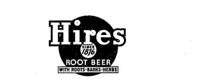 HIRES ROOT BEER SINCE 1876 WITH ROOTS-BARKS-HERBS logo