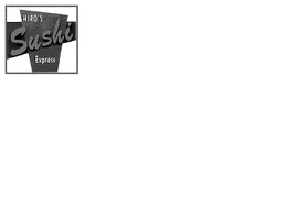 "HIRO'S SUSHI EXPRESS" logo