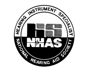 HIS NHAS HEARING INSTRUMENT SPECIALIST NATIONAL HEARING AID SOCIETY logo