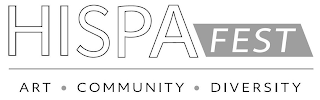 HISPAFEST ART · COMMUNITY · DIVERSITY logo