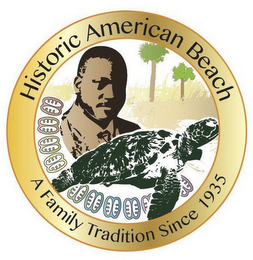 HISTORIC AMERICAN BEACH A FAMILY TRADITION SINCE 1935 logo