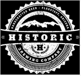 HISTORIC BREWING COMPANY H HANDCRAFTED BEER - FLAGSTAFF, ARIZONA logo