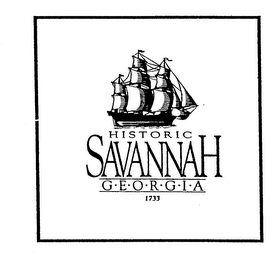HISTORIC SAVANNAH G-E-O-R-G-I-A 1733 logo