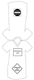 HISTORICAL SITE PREPARE TO MERGE DO NOT ENTER logo