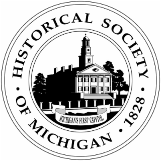 • HISTORICAL SOCIETY • OF MICHIGAN • 1828 • MICHIGAN'S FIRST CAPITOL logo