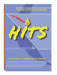 HITS CIERRESE ANTES DE ENCENDERSE CONTENIDO 34 CERILLOS DE SEGURIDAD logo