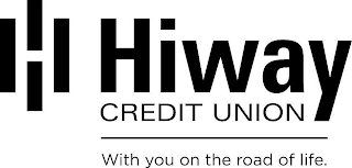 HIWAY CREDIT UNION WITH YOU ON THE ROAD OF LIFE logo