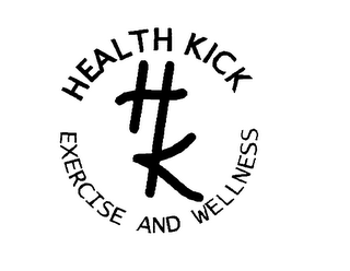 HK HEALTH KICK EXERCISE AND WELLNESS logo