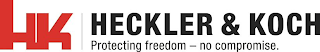 HK HECKLER & KOCH PROTECTING FREEDOM - NO COMPROMISE. logo