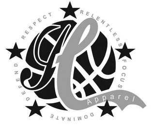 HL APPAREL RESPECT RELENTLESS FOCUS DOMINATE DEFEND logo