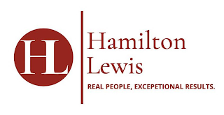 HL HAMILTON LEWIS REAL PEOPLE EXCEPETIONAL RESULTS. logo