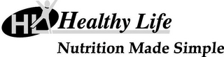 HL HEALTHY LIFE NUTRITION MADE SIMPLE logo