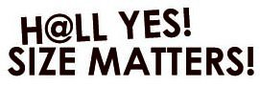 H@LL YES SIZE MATTERS logo