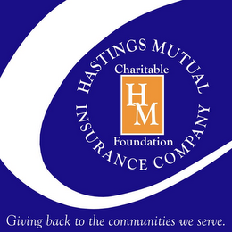 HM HASTINGS MUTUAL INSURANCE COMPANY CHARITABLE FOUNDATION GIVING BACK TO THE COMMUNITIES WE SERVE logo