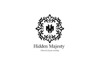 HM HIDDEN MAJESTY A BRAND OF PURE WORSHIP logo