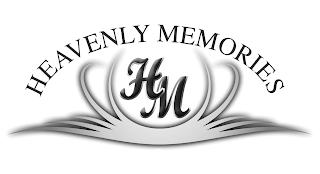 HM. "IT'S LIKE YOUR LOVED ONES NEVER LEFT" HEAVENLY MEMORIES logo