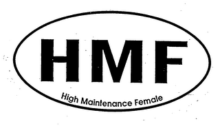 HMF HIGH MAINTENANCE FEMALE logo