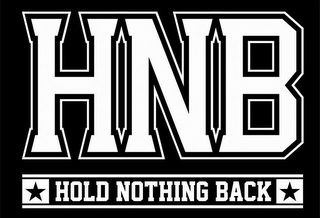 HNB HOLD NOTHING BACK logo