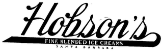 HOBSON'S FINE BLENDED ICE CREAMS SANTA BARBARA logo