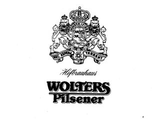 HOFBRAUHAUS WOLTERS PILSENER IMMOTA FIDES NEC ASPERA TERRENT logo