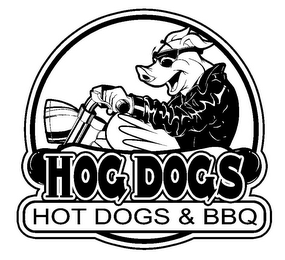 HOG DOGS HOT DOGS & BBQ logo