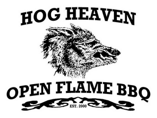 HOG HEAVEN OPEN FLAME BBQ EST. 2000 logo