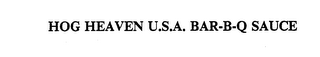 HOG HEAVEN U.S.A. BAR-B-Q SAUCE logo