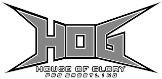 HOG HOUSE OF GLORY PRO WRESTLING logo