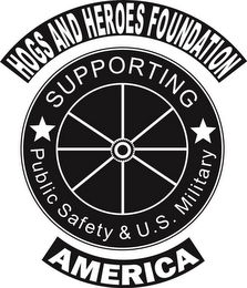 HOGS AND HEROES FOUNDATION SUPPORTING PUBLIC SAFETY & U.S. MILITARY AMERICA logo