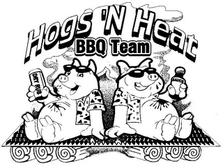 HOGS 'N HEAT BBQ TEAM DRY RUB SAUCE logo